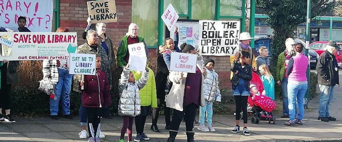 Druids Heath library closure protest